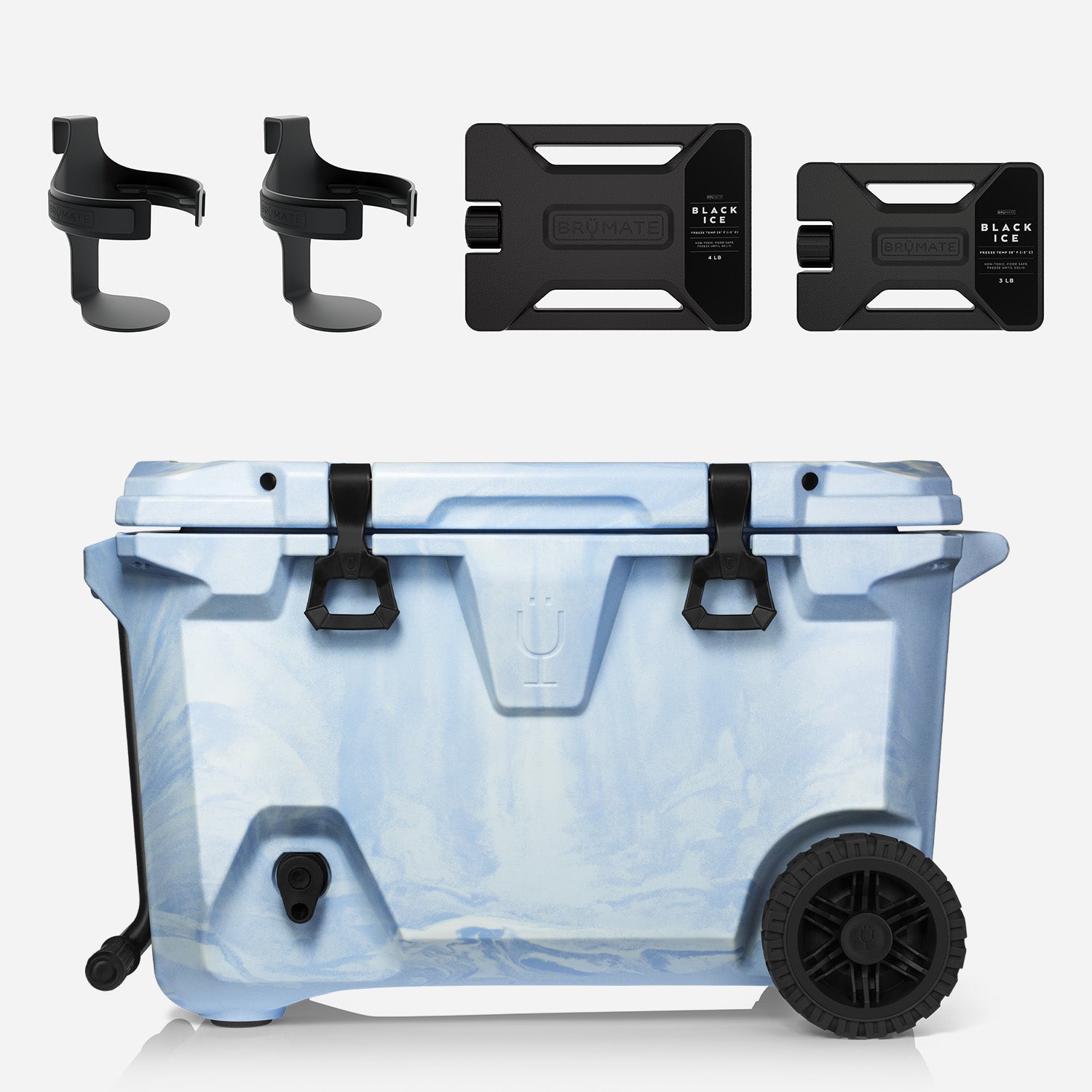 Bru Mate BrüTank Double Drink Holder Bundle Azules Claro Blancas | CO_BRU41465