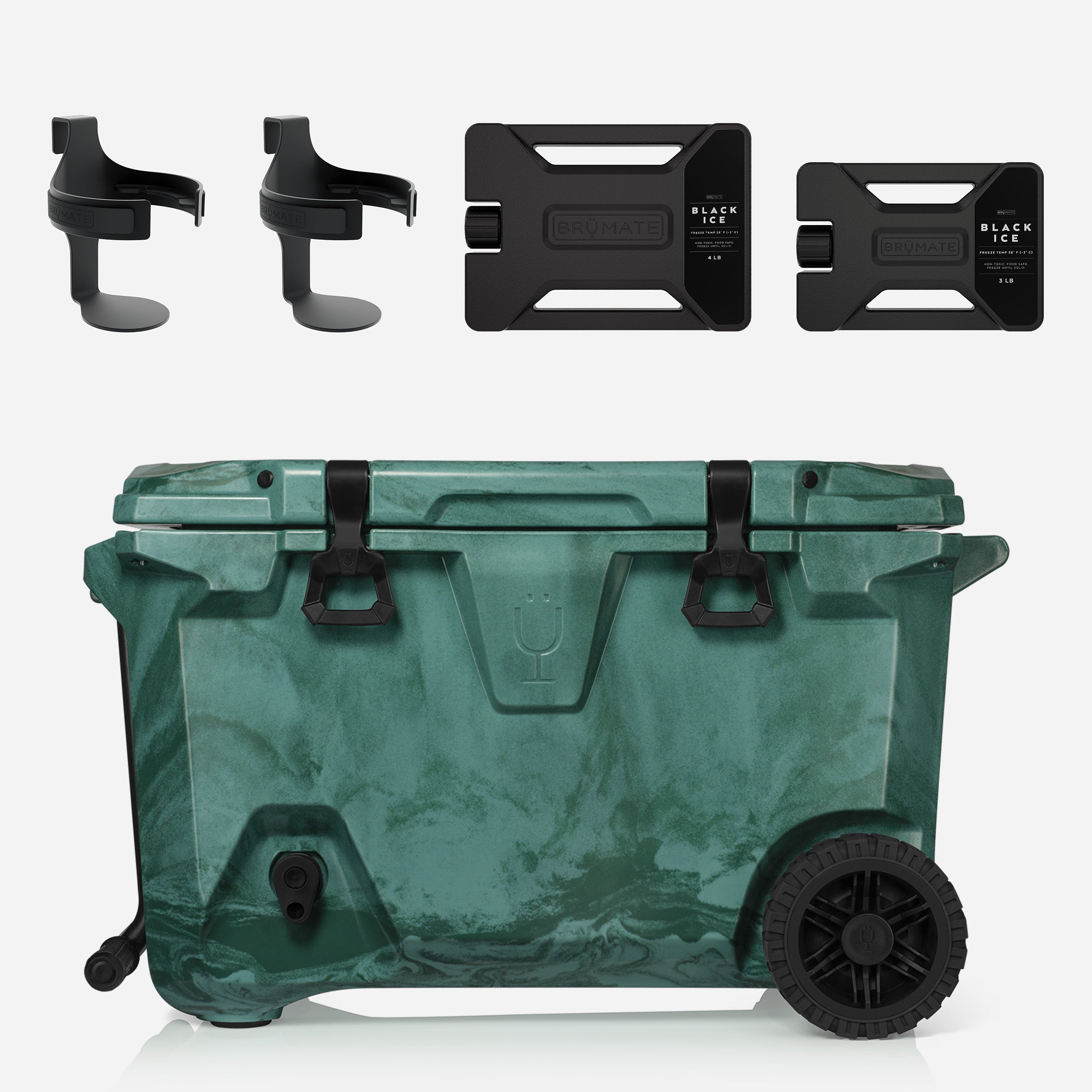 Bru Mate BrüTank Double Drink Holder Bundle Verde Oliva | CO_BRU98460