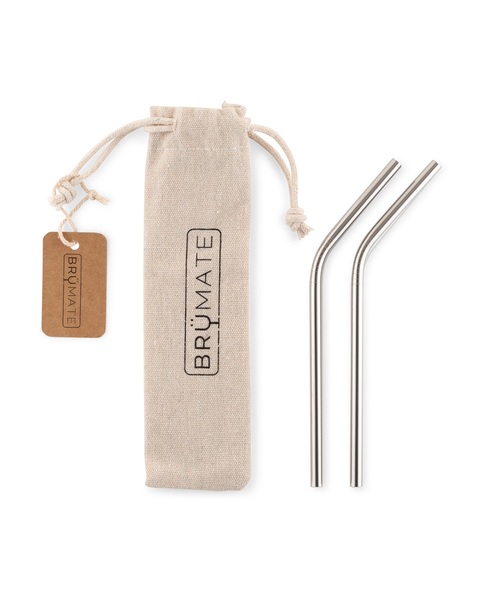 Bru Mate Stainless Steel Reusable Straws Small Beige | CO_BRU11608